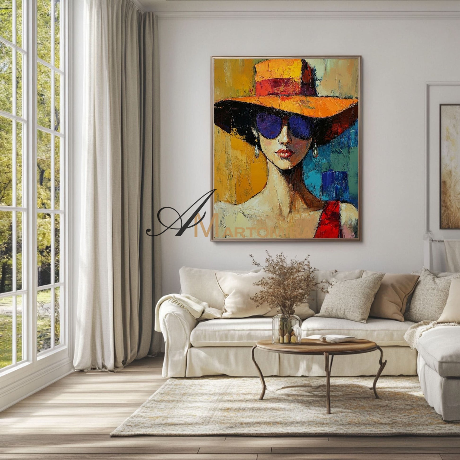 Oil Painting | Portrait Of A Woman | Colorful Abstract Art | Wall Art Decor #AP022