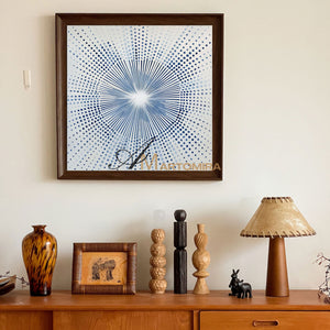 Modern Wall Decor Art | Blue Abstract Paintings | Abstract Geometric Art | Minimalist Wall Art For Living Room #AH145