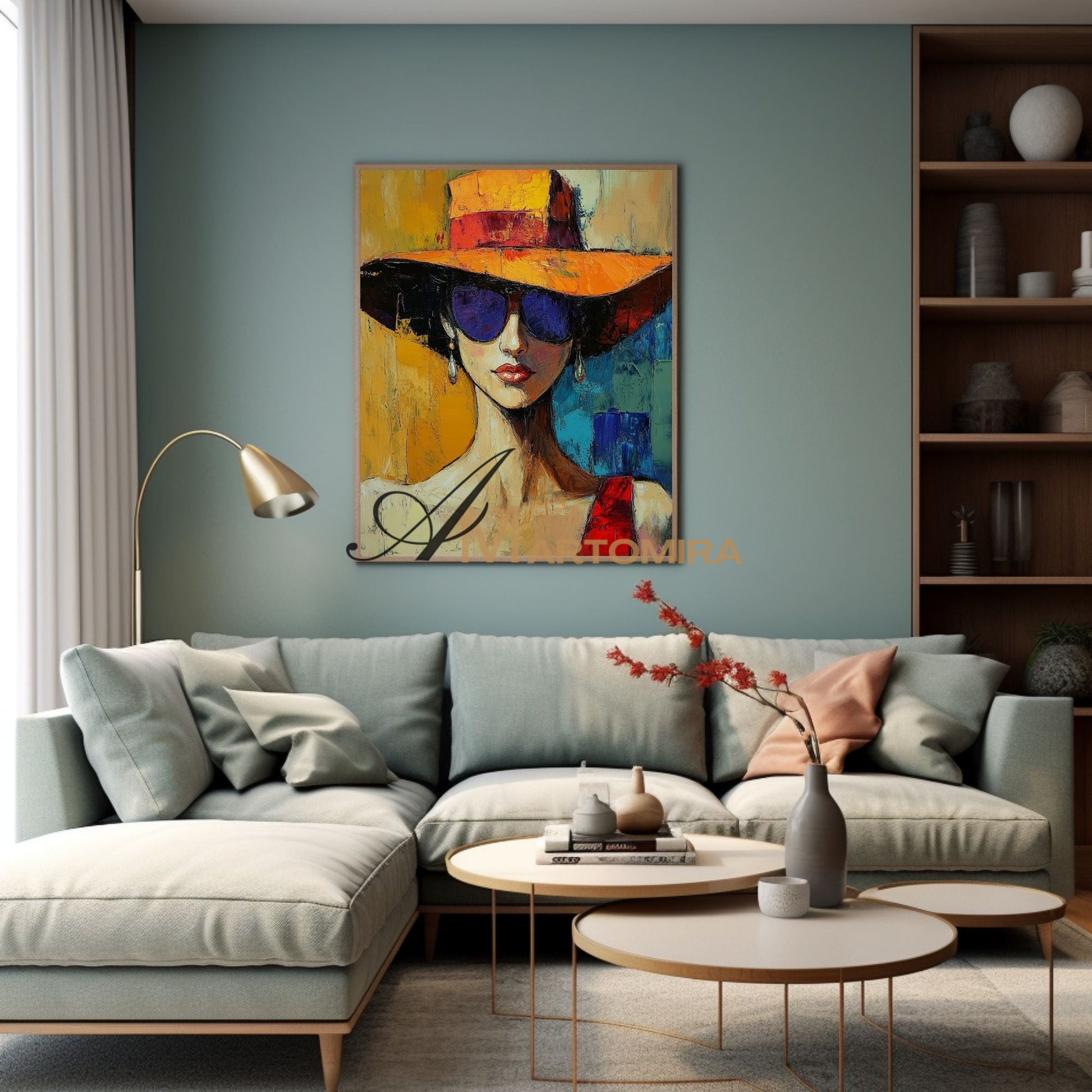Oil Painting | Portrait Of A Woman | Colorful Abstract Art | Wall Art Decor #AP022