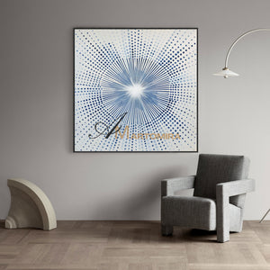 Modern Wall Decor Art | Blue Abstract Paintings | Abstract Geometric Art | Minimalist Wall Art For Living Room #AH145