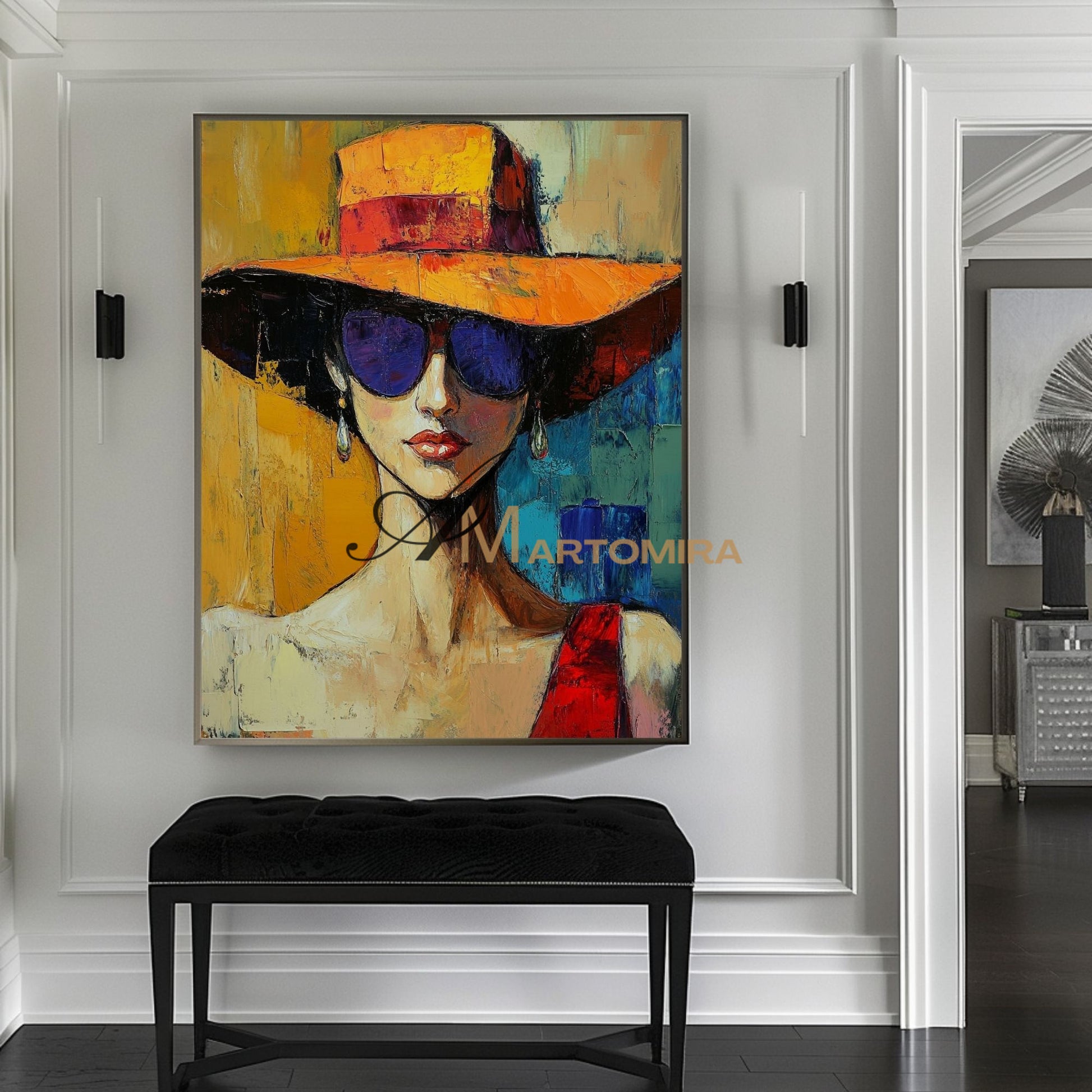 Oil Painting | Portrait Of A Woman | Colorful Abstract Art | Wall Art Decor #AP022