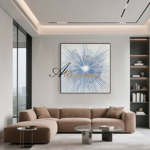 Modern Wall Decor Art | Blue Abstract Paintings | Abstract Geometric Art | Minimalist Wall Art For Living Room #AH145
