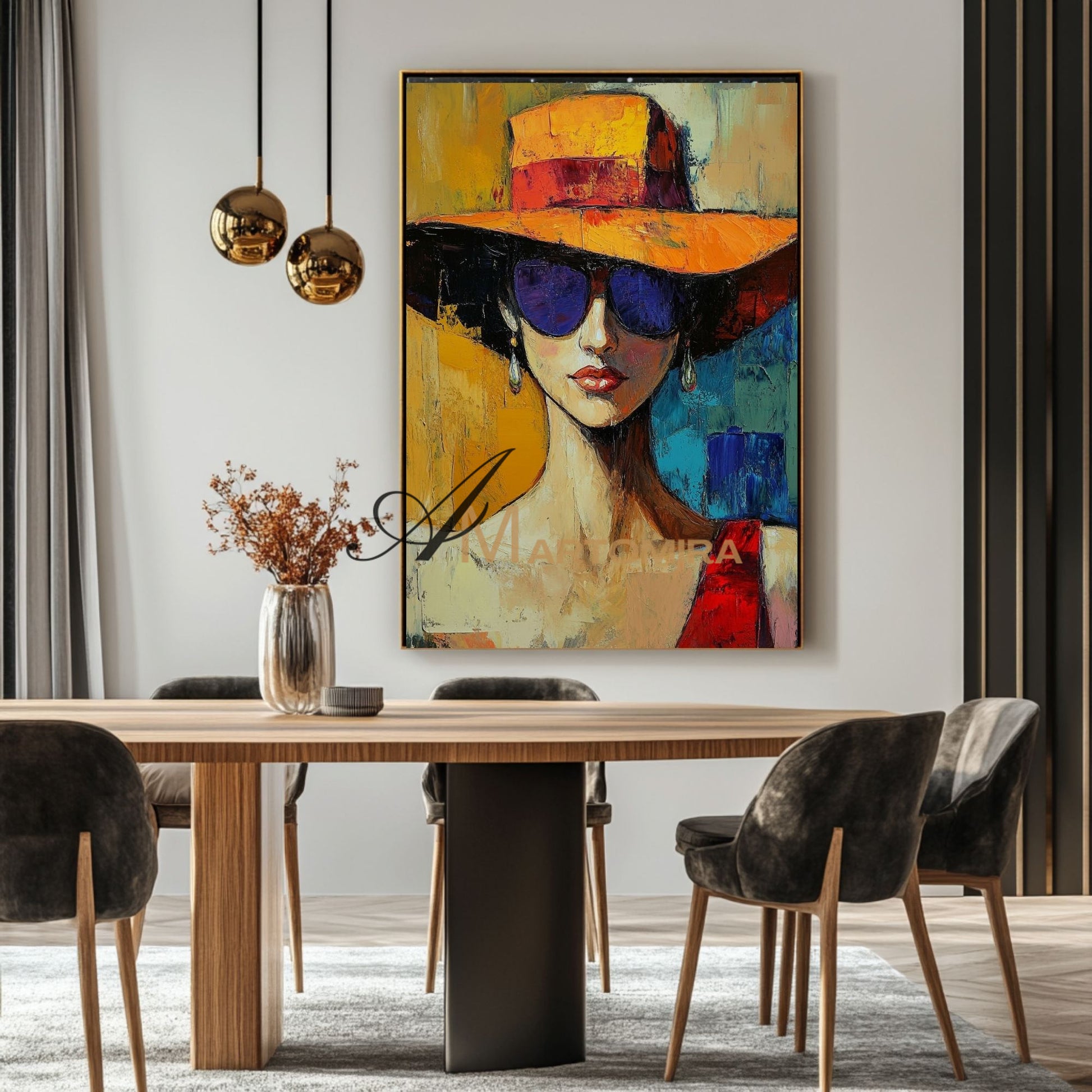 Oil Painting | Portrait Of A Woman | Colorful Abstract Art | Wall Art Decor #AP022