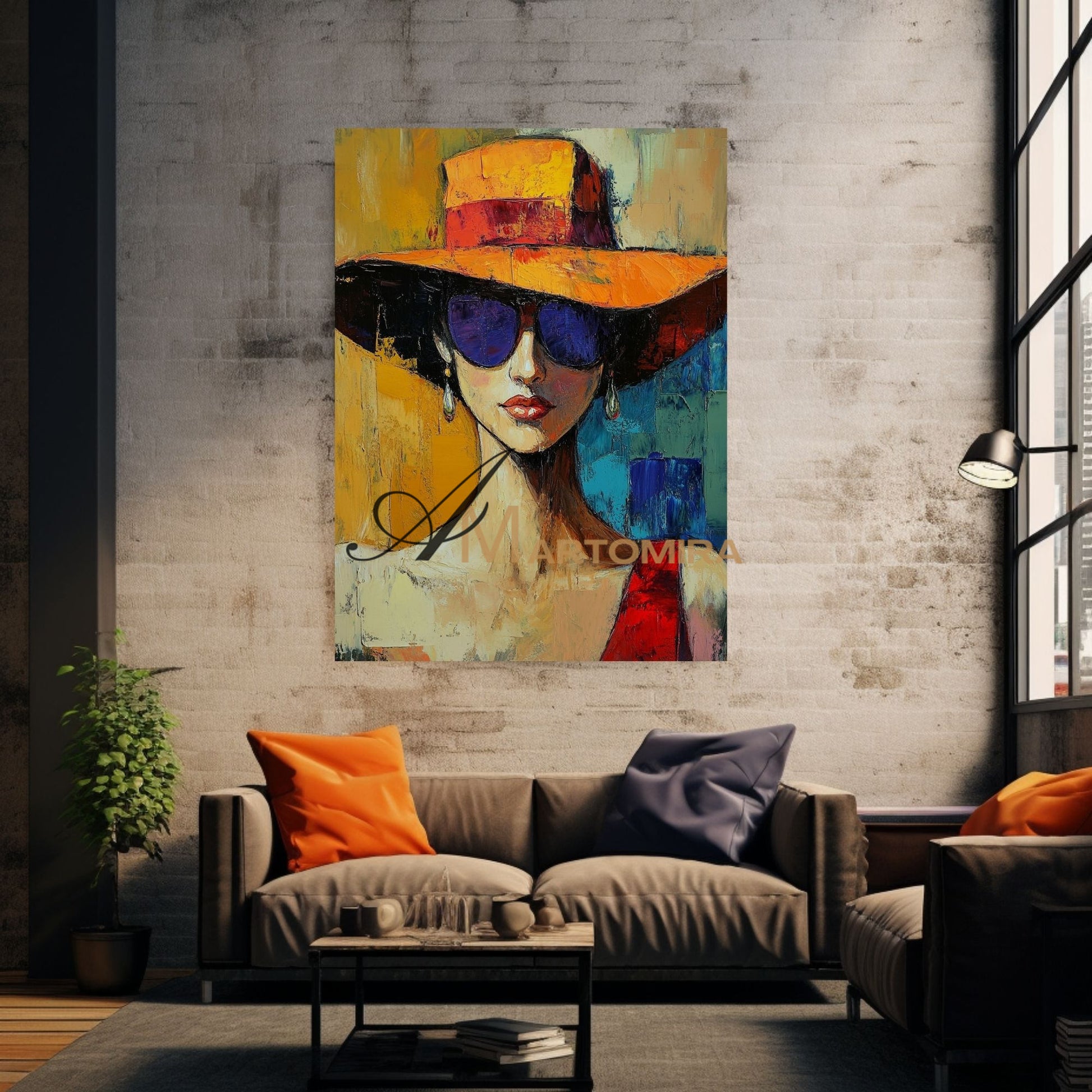 Oil Painting | Portrait Of A Woman | Colorful Abstract Art | Wall Art Decor #AP022