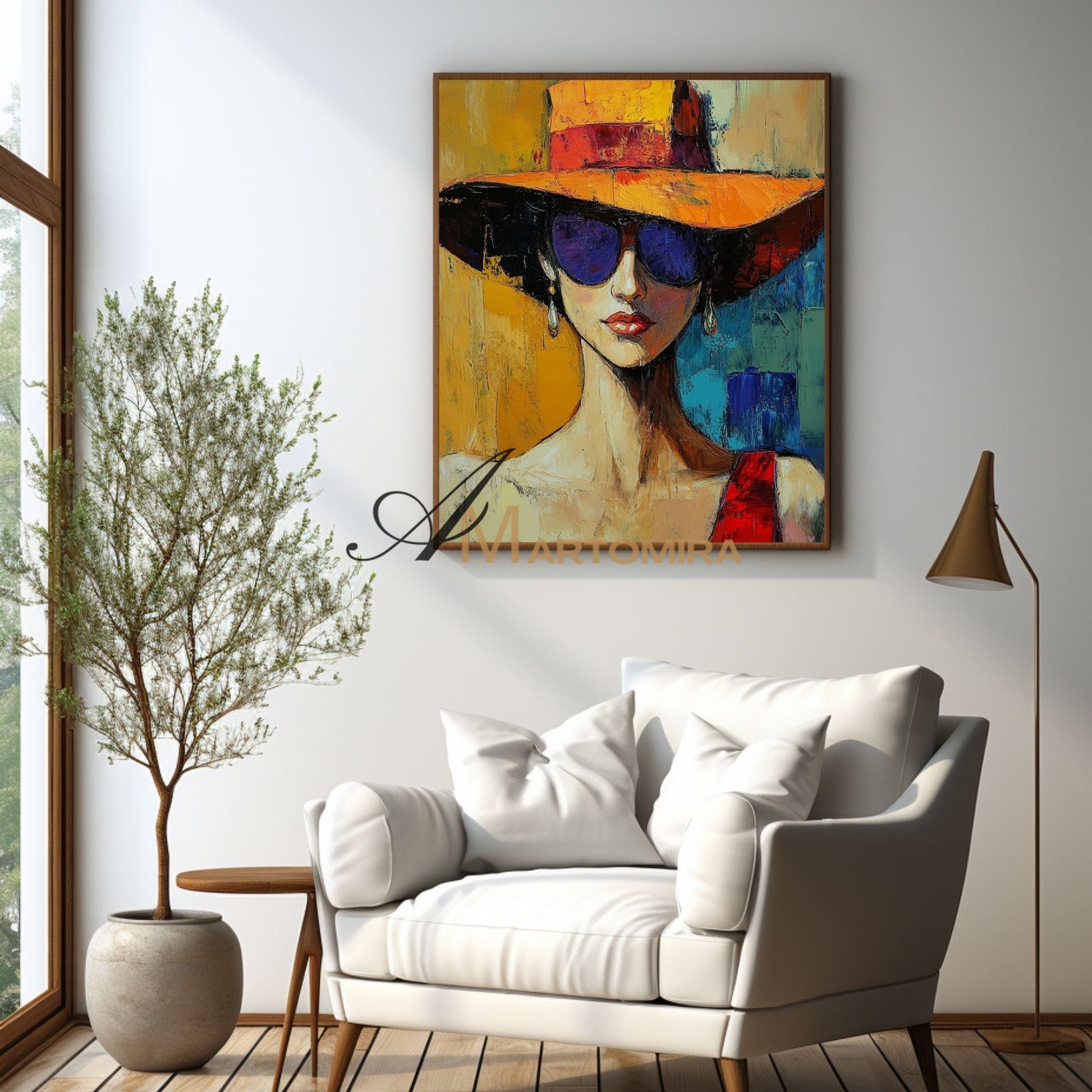 Oil Painting | Portrait Of A Woman | Colorful Abstract Art | Wall Art Decor #AP022