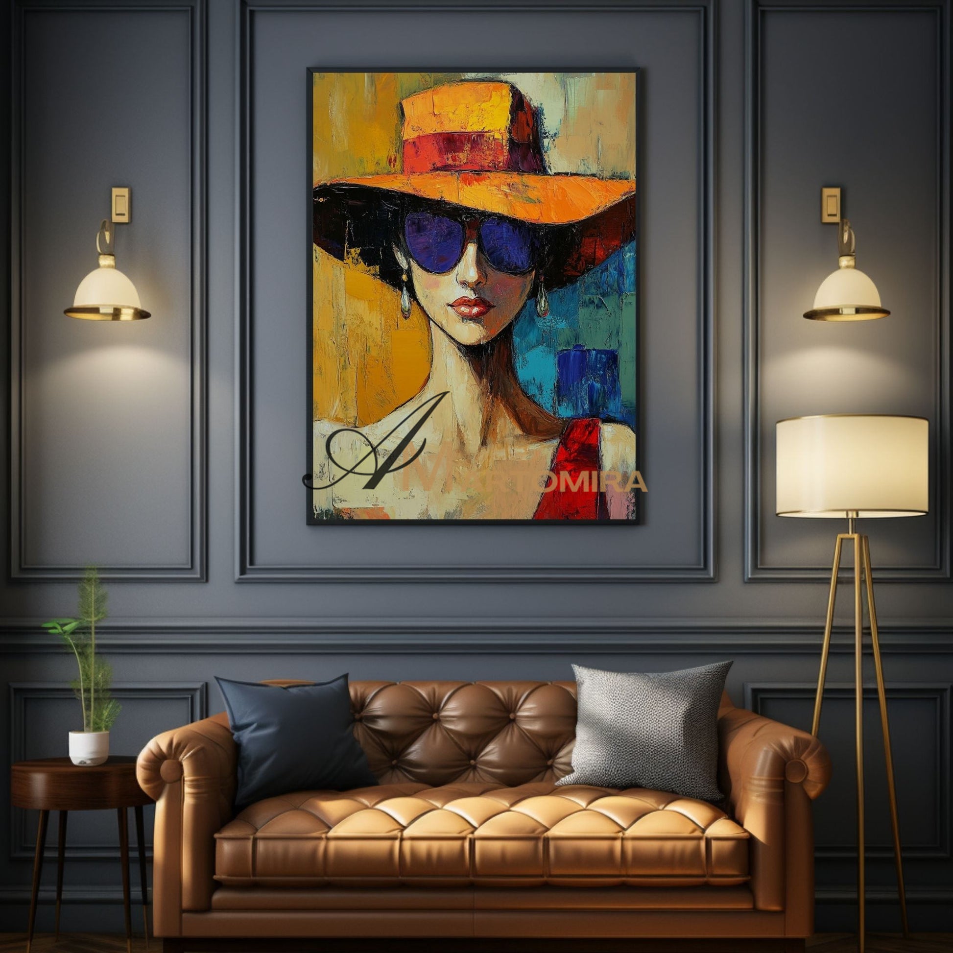 Oil Painting | Portrait Of A Woman | Colorful Abstract Art | Wall Art Decor #AP022