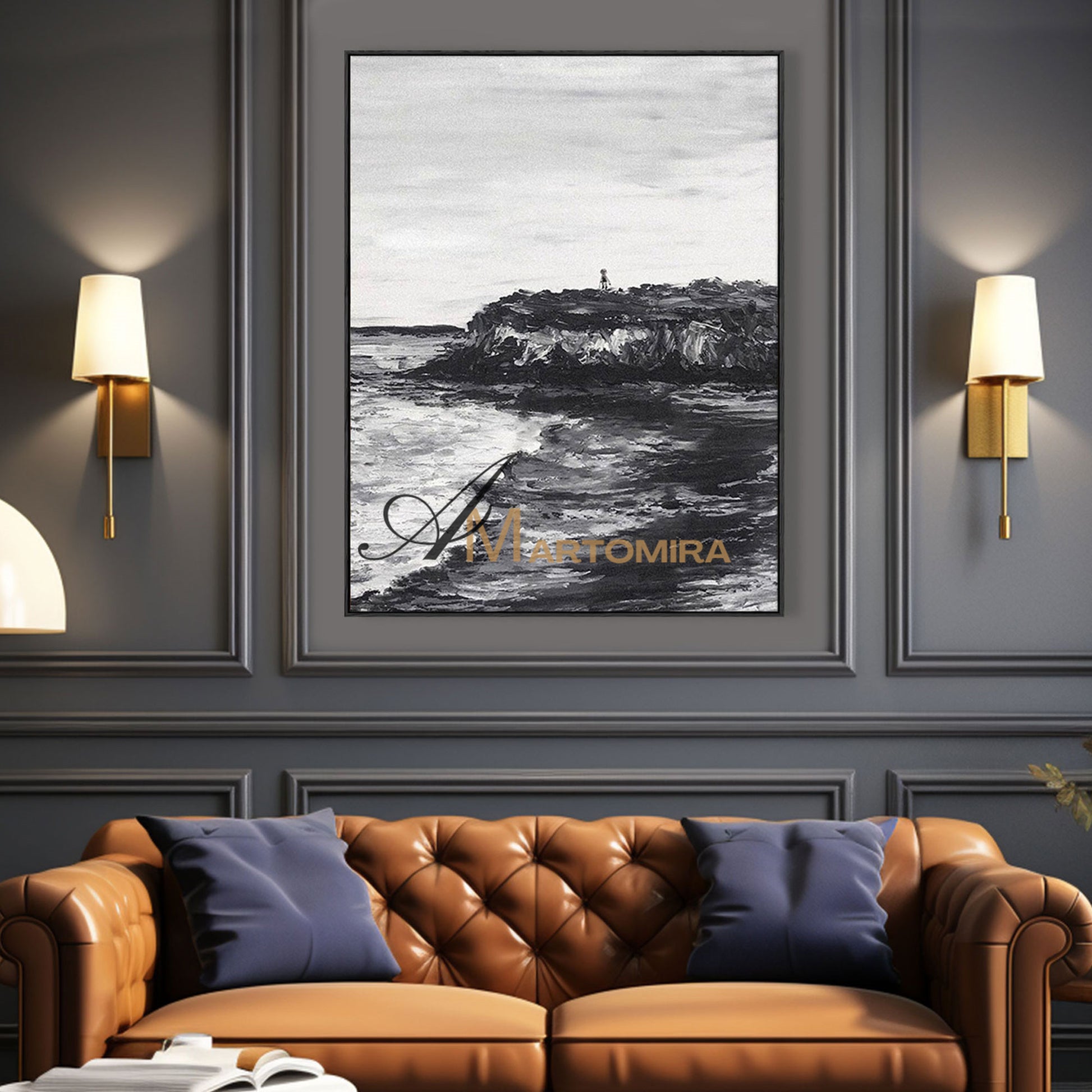 Coastal Wall Art | Beach Landscape Art | Ocean Wall Art | Landscape Wall Art For Living Room #MF045
