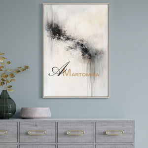 Wabi Sabi Art | Large Abstract Wall Art | Black And White Canvas Art | Abstract Minimalist Wall Art #AH147