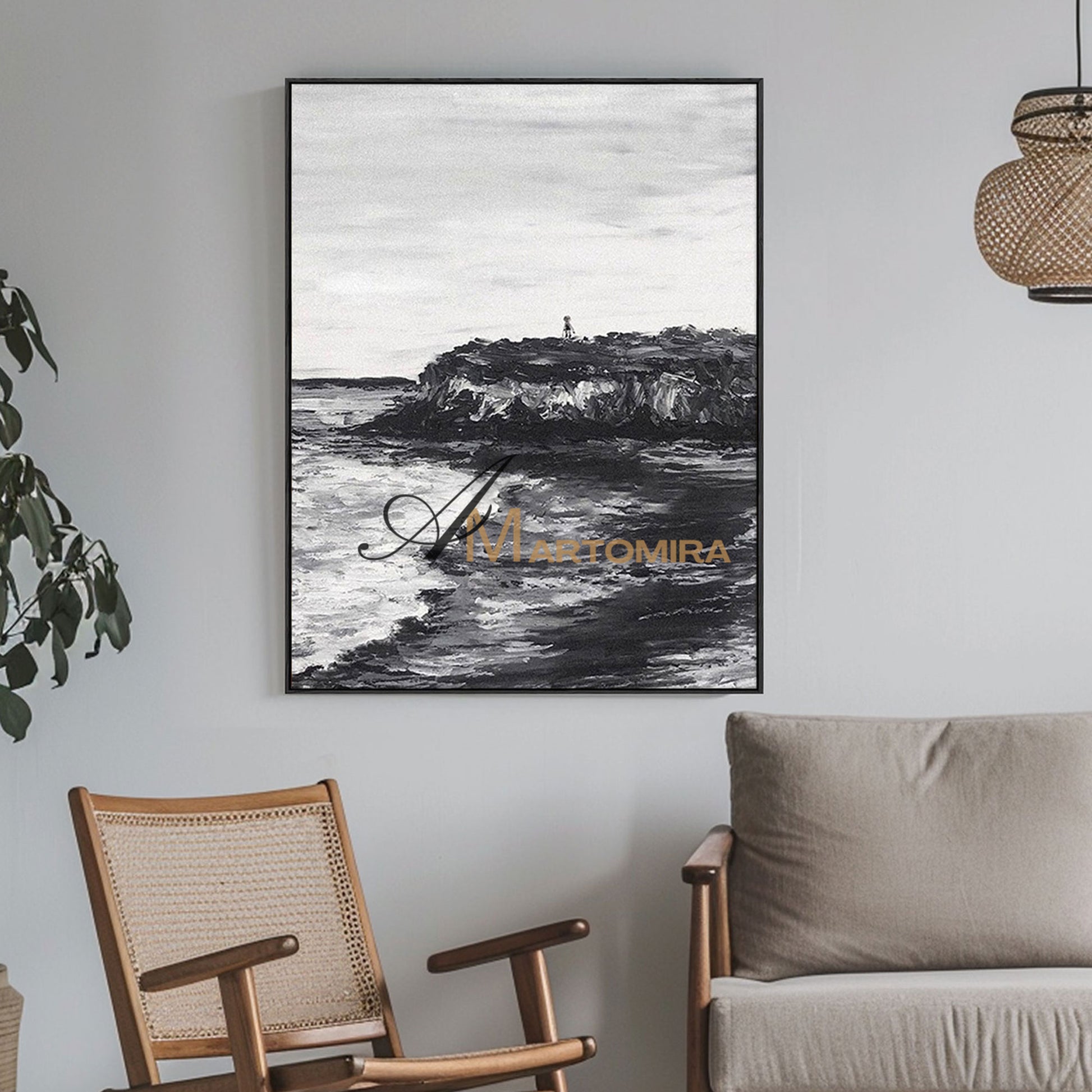 Coastal Wall Art | Beach Landscape Art | Ocean Wall Art | Landscape Wall Art For Living Room #MF045