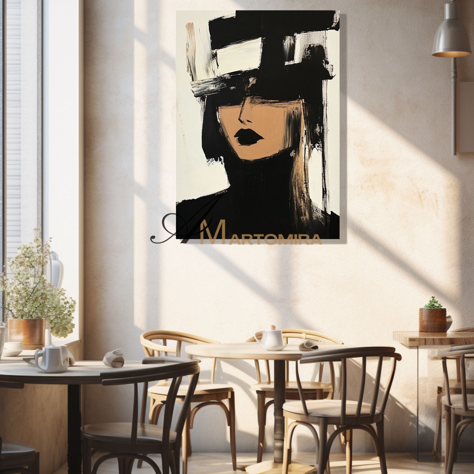 Painting Art Woman | Black And White Wall Art | Beautiful Woman Painting | Modern Art #AP026
