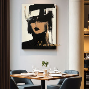 Painting Art Woman | Black And White Wall Art | Beautiful Woman Painting | Modern Art #AP026