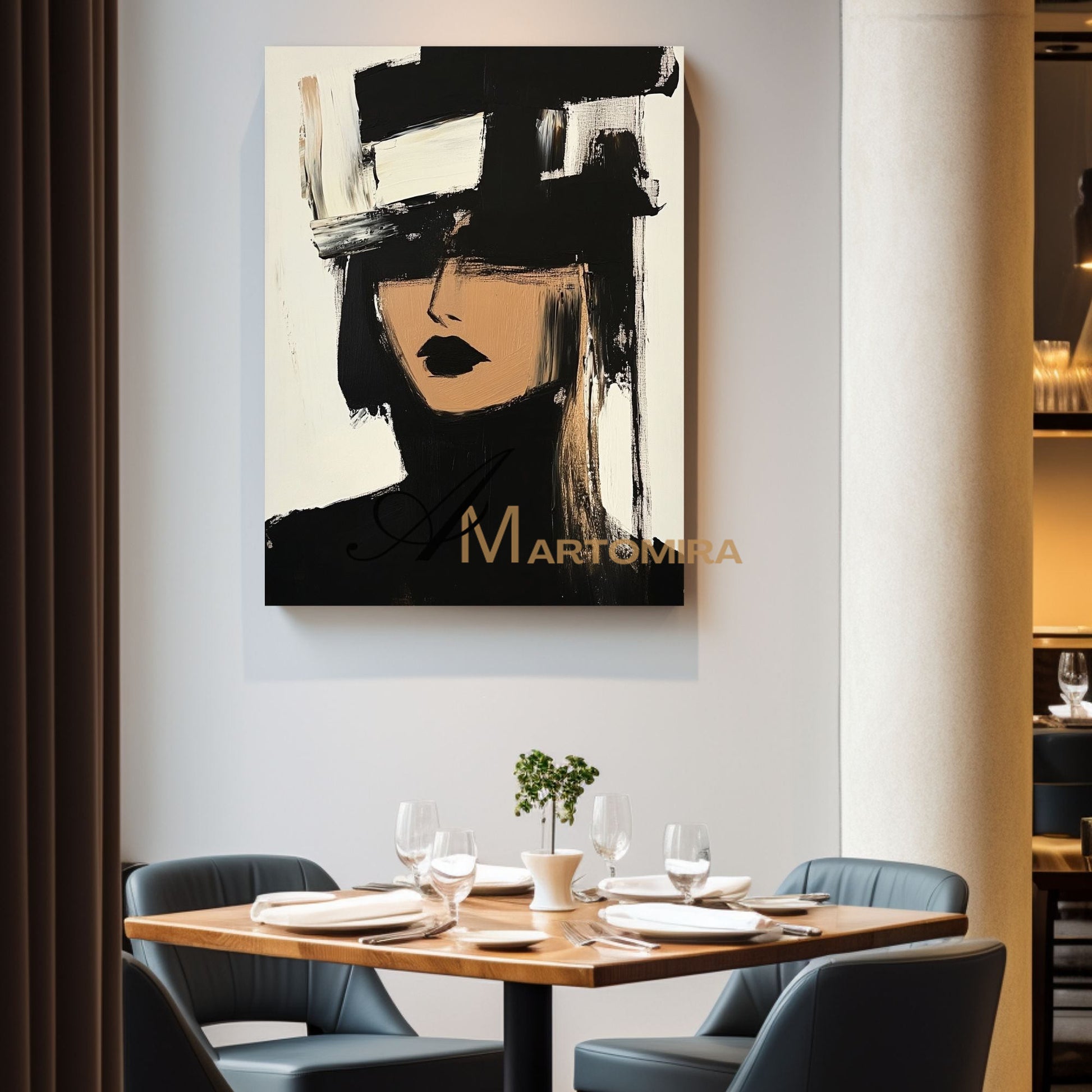Painting Art Woman | Black And White Wall Art | Beautiful Woman Painting | Modern Art #AP026