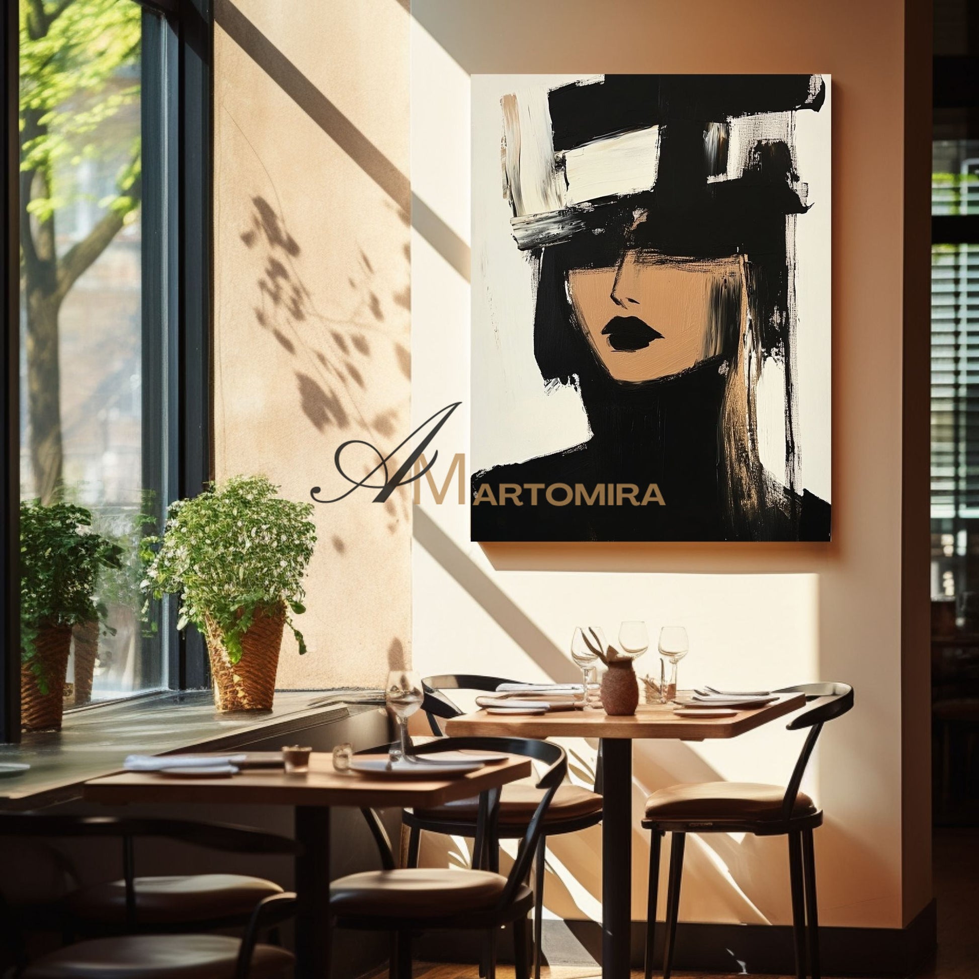 Painting Art Woman | Black And White Wall Art | Beautiful Woman Painting | Modern Art #AP026