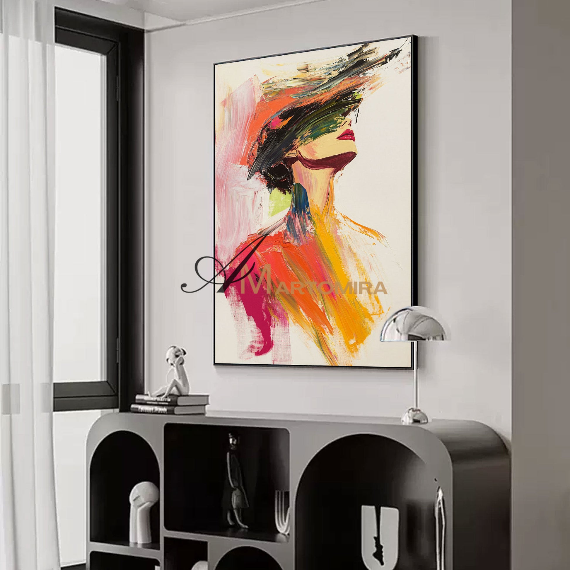 Painting Art Woman | Colorful Wall Art | Beautiful Woman Painting | Wall Art For Bedroom #AP027