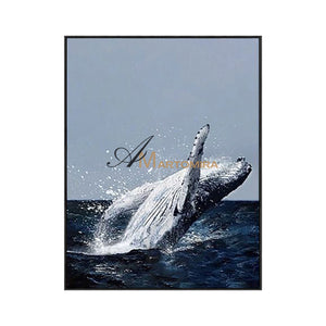 Landscape Wall Art | Ocean Wall Art | Whale Wall Art | Wall Art Of The Ocean  #MF048