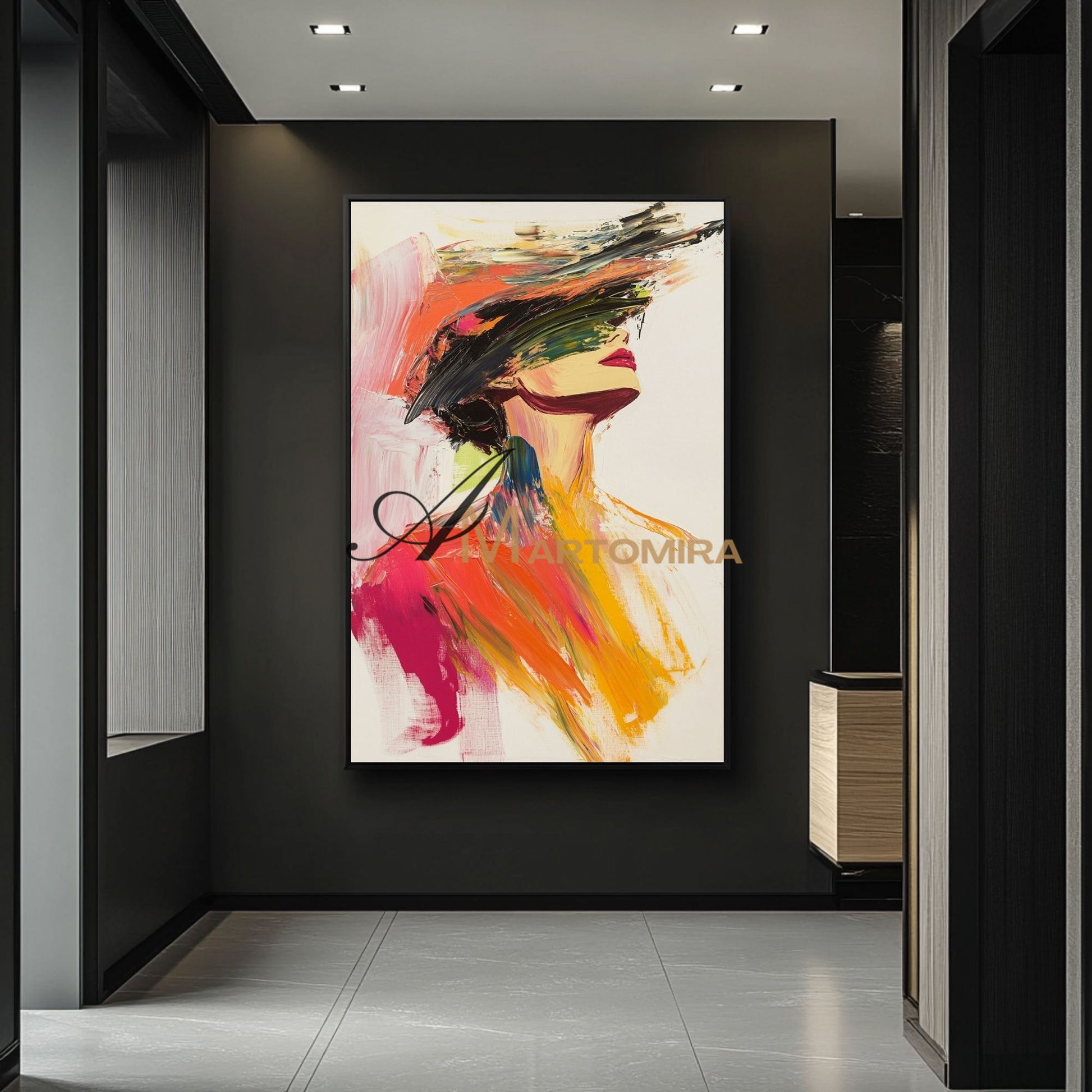 Painting Art Woman | Colorful Wall Art | Beautiful Woman Painting | Wall Art For Bedroom #AP027