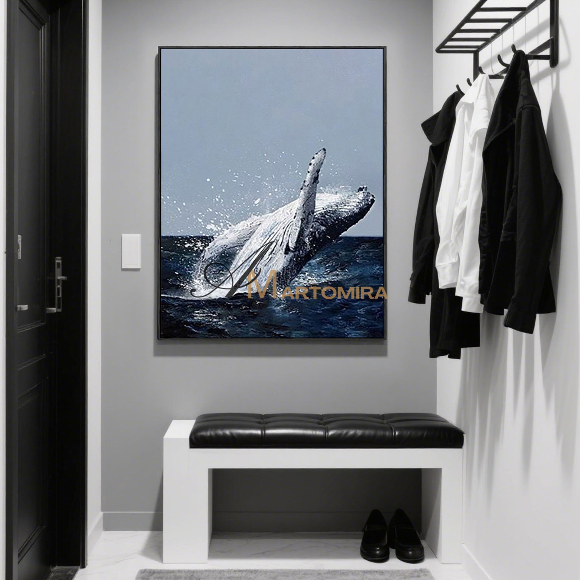 Landscape Wall Art | Ocean Wall Art | Whale Wall Art | Wall Art Of The Ocean  #MF048