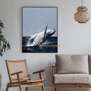 Landscape Wall Art | Ocean Wall Art | Whale Wall Art | Wall Art Of The Ocean  #MF048