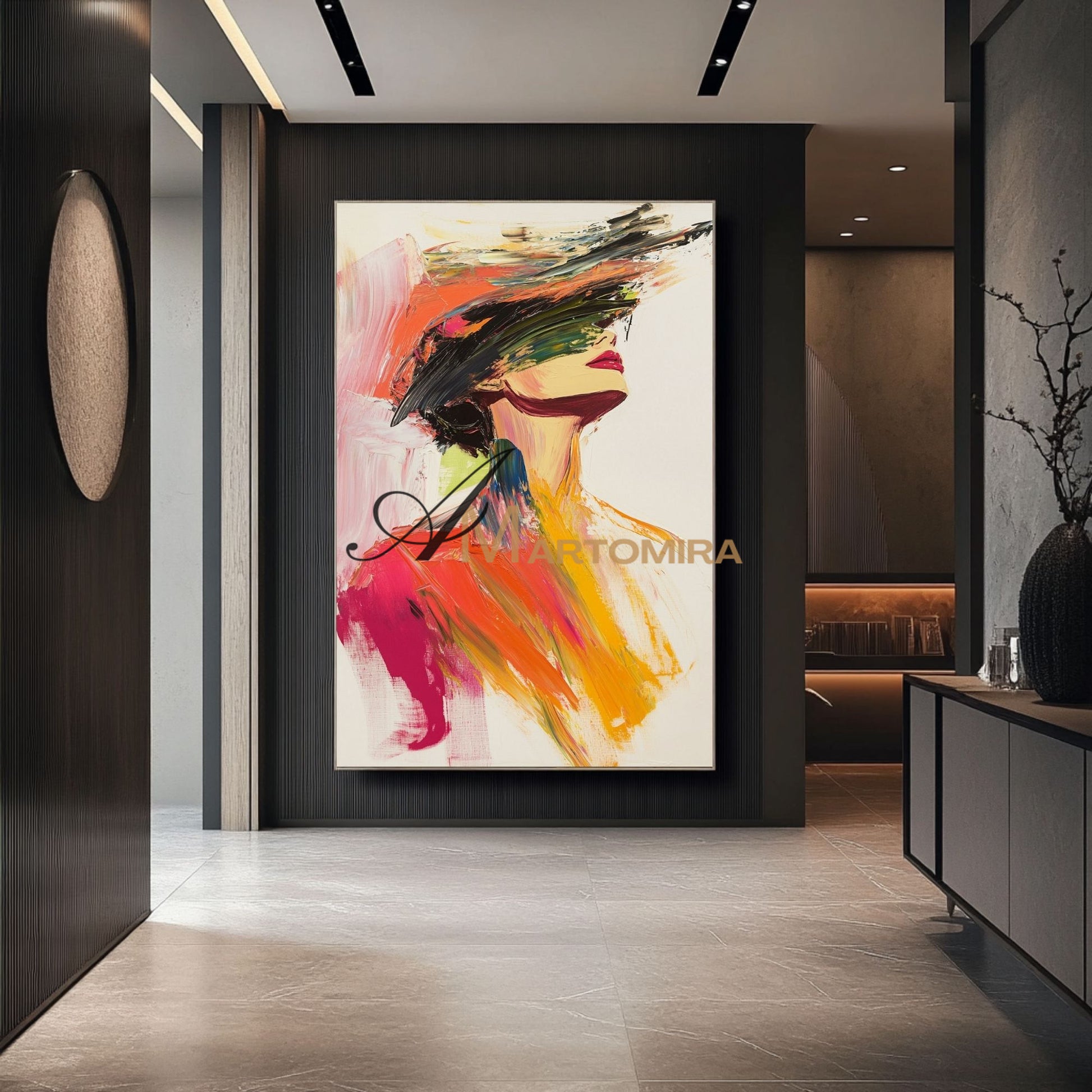 Painting Art Woman | Colorful Wall Art | Beautiful Woman Painting | Wall Art For Bedroom #AP027