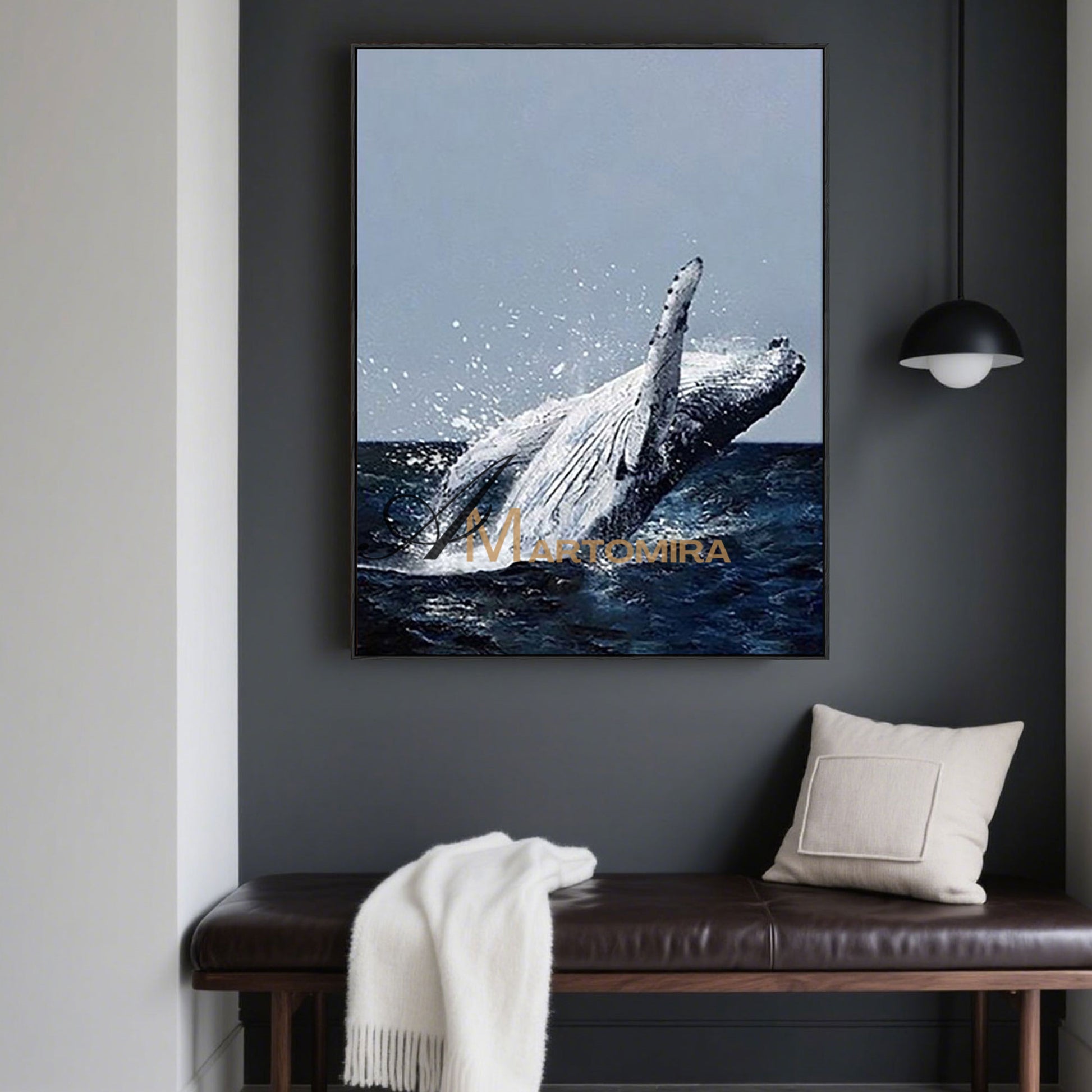 Landscape Wall Art | Ocean Wall Art | Whale Wall Art | Wall Art Of The Ocean  #MF048