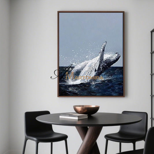 Landscape Wall Art | Ocean Wall Art | Whale Wall Art | Wall Art Of The Ocean  #MF048