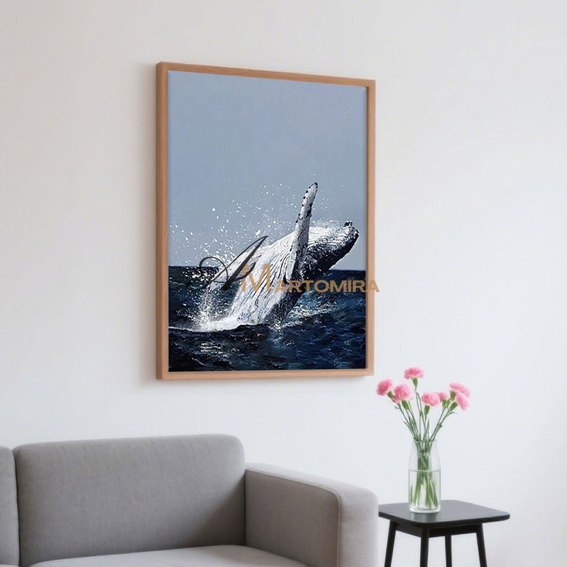 Landscape Wall Art | Ocean Wall Art | Whale Wall Art | Wall Art Of The Ocean  #MF048