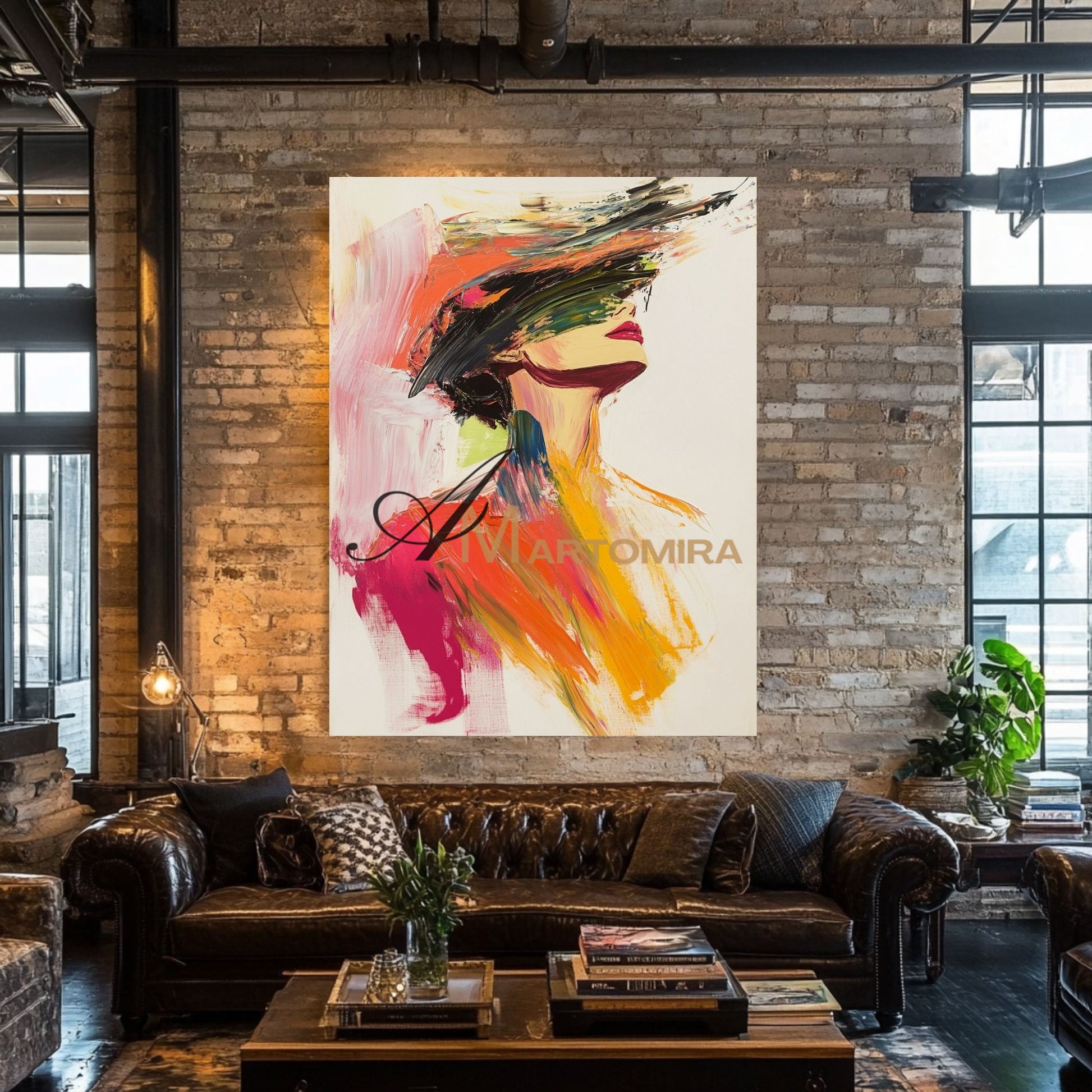Painting Art Woman | Colorful Wall Art | Beautiful Woman Painting | Wall Art For Bedroom #AP027