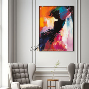 Painting Art Woman | Colorful Abstract Art | The Dance Painting | Feminine Wall Art #AP028