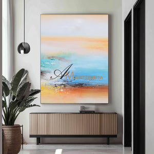 Lake Canvas Wall Art | Modern Abstract Wall Art | Abstract Landscape Wall Art #DF010