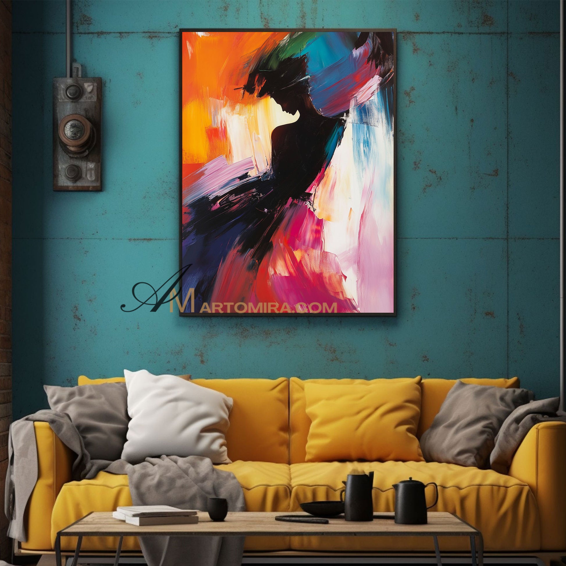 Painting Art Woman | Colorful Abstract Art | The Dance Painting | Feminine Wall Art #AP028