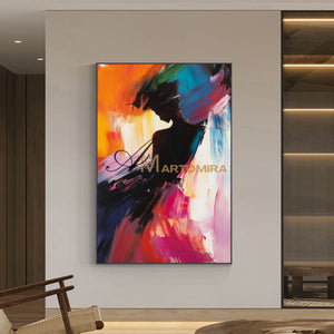 Painting Art Woman | Colorful Abstract Art | The Dance Painting | Feminine Wall Art #AP028