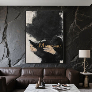 Abstract Canvas Art | Large Modern Wall Art | Painting Of A Woman Reading A Book | Wall Decor #MF049