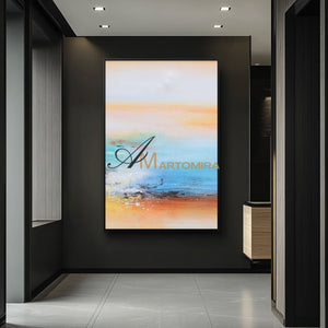 Lake Canvas Wall Art | Modern Abstract Wall Art | Abstract Landscape Wall Art #DF010
