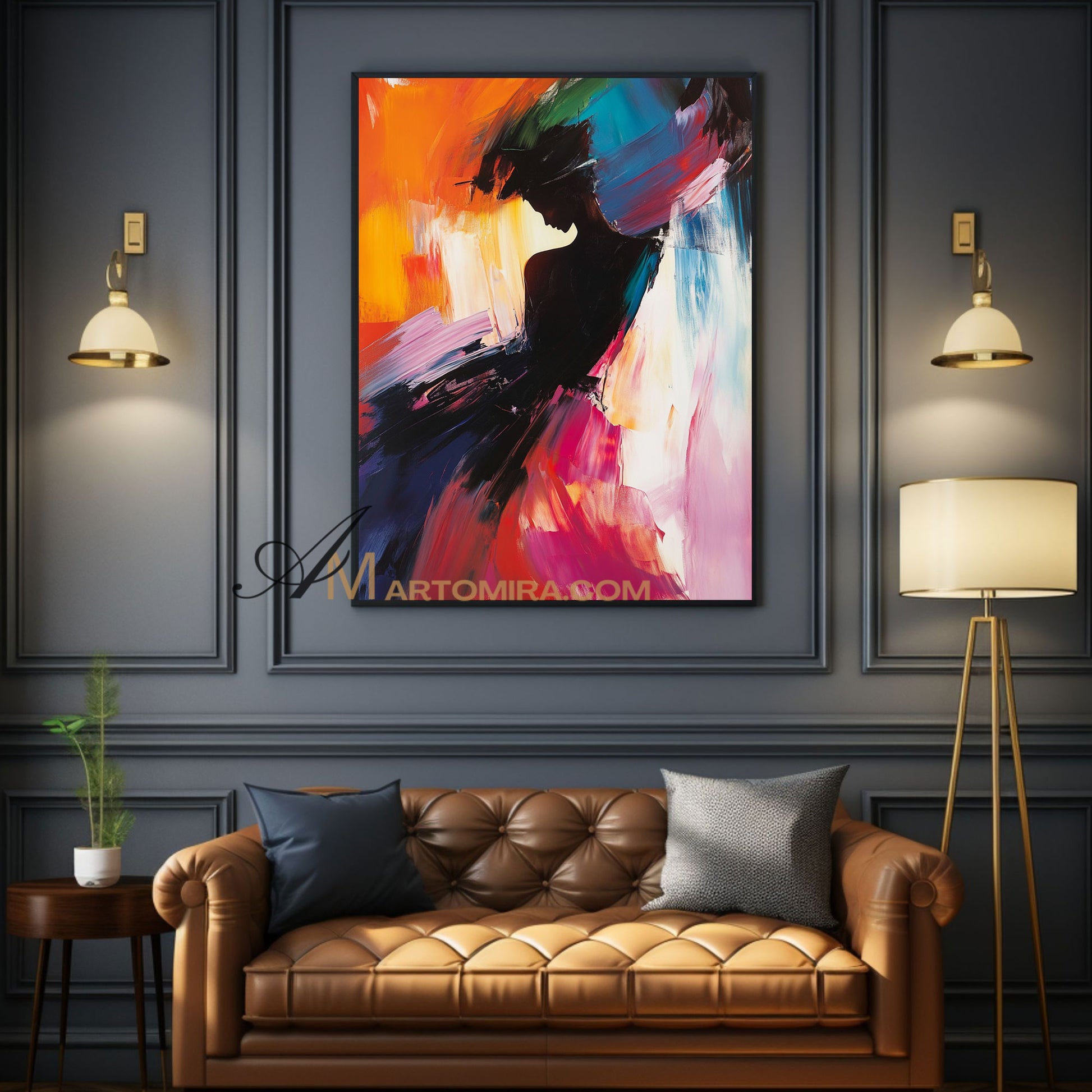 Painting Art Woman | Colorful Abstract Art | The Dance Painting | Feminine Wall Art #AP028