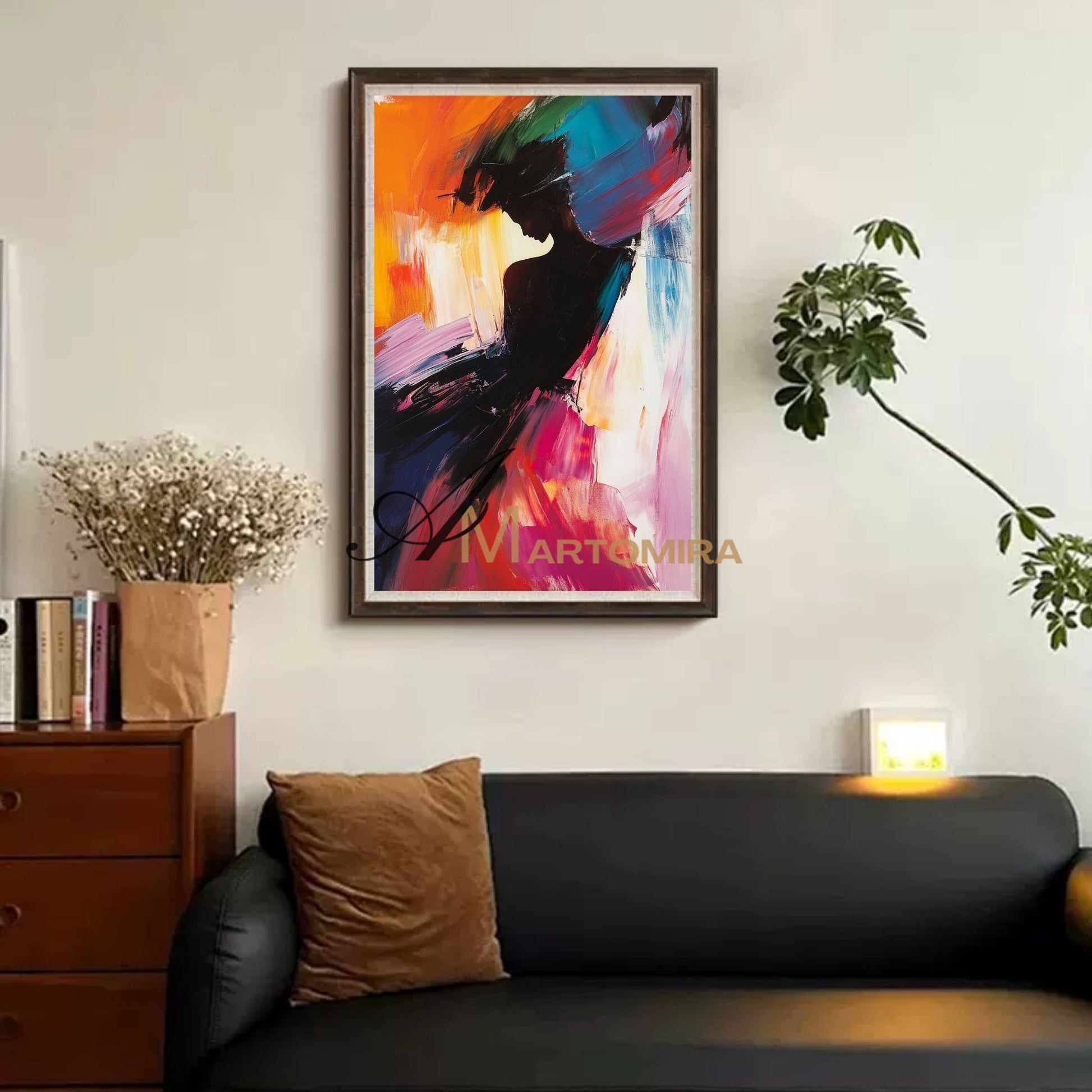 Painting Art Woman | Colorful Abstract Art | The Dance Painting | Feminine Wall Art #AP028