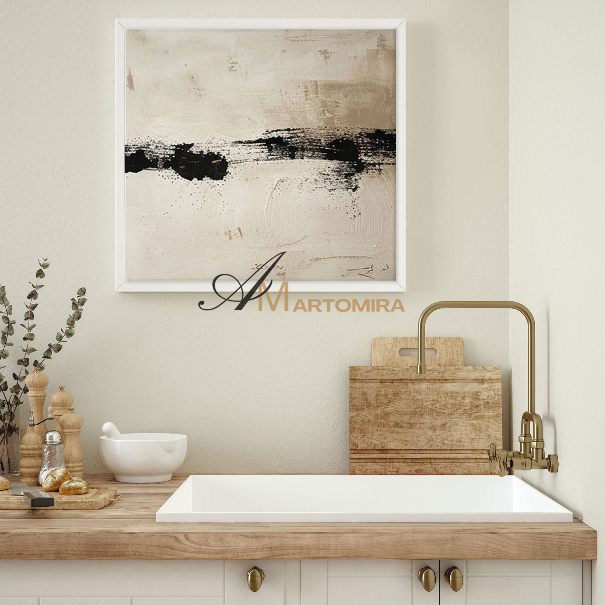 Wabi Sabi Art | Beige Wall Art | Neutral Abstract Wall Art | Extra Large Abstract Wall Art #AH151