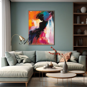 Painting Art Woman | Colorful Abstract Art | The Dance Painting | Feminine Wall Art #AP028