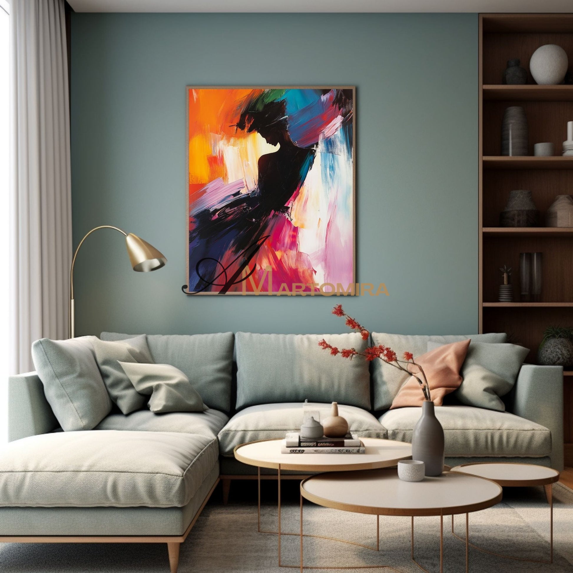 Painting Art Woman | Colorful Abstract Art | The Dance Painting | Feminine Wall Art #AP028