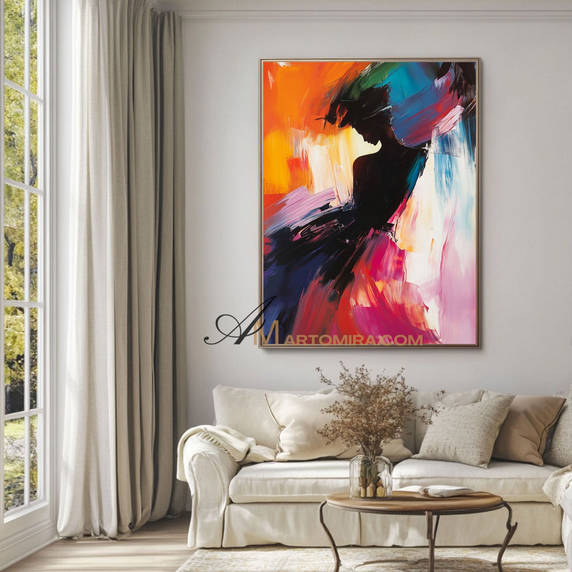 Painting Art Woman | Colorful Abstract Art | The Dance Painting | Feminine Wall Art #AP028
