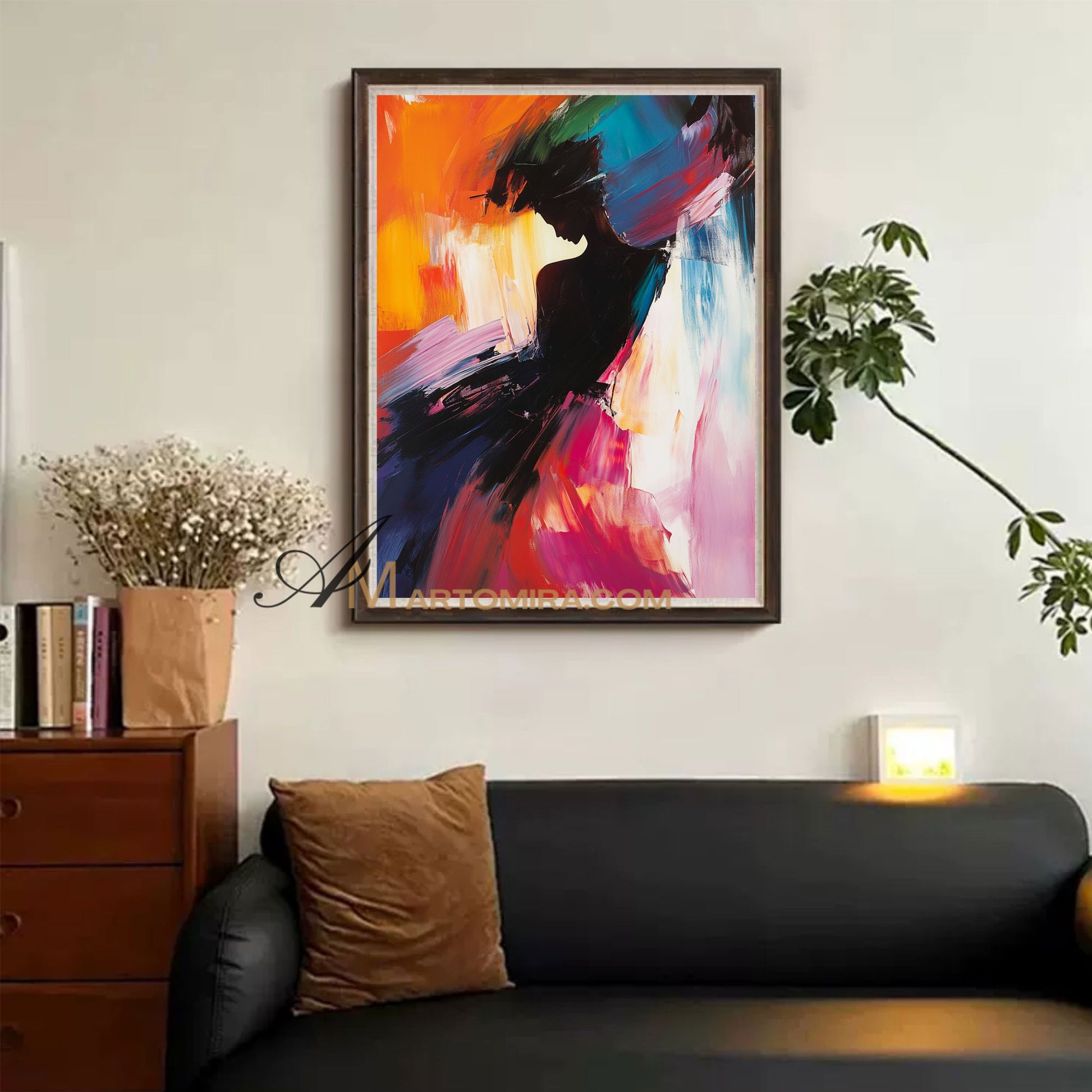 Painting Art Woman | Colorful Abstract Art | The Dance Painting | Feminine Wall Art #AP028