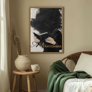 Abstract Canvas Art | Large Modern Wall Art | Painting Of A Woman Reading A Book | Wall Decor #MF049
