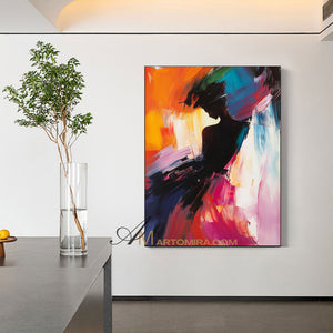 Painting Art Woman | Colorful Abstract Art | The Dance Painting | Feminine Wall Art #AP028