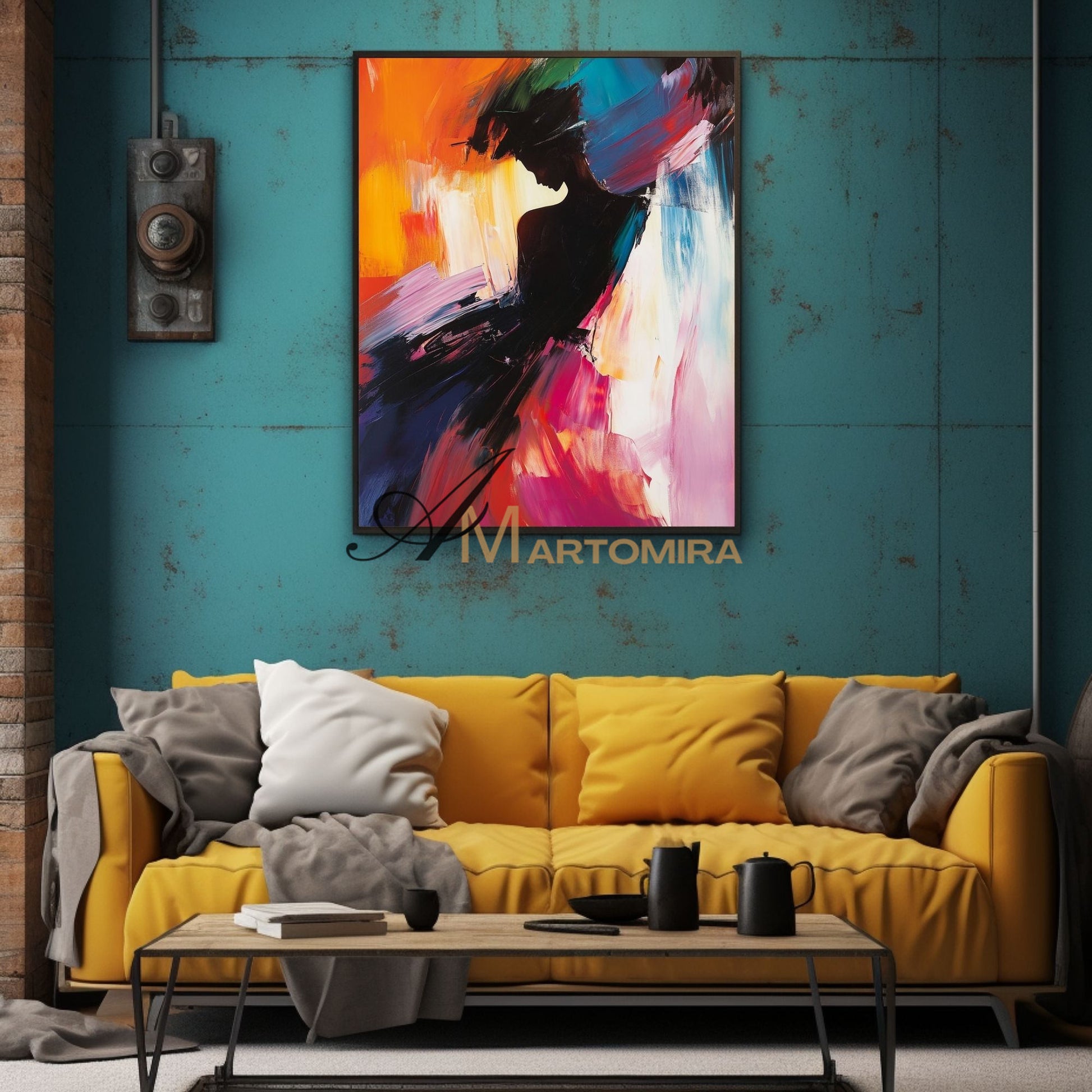 Painting Art Woman | Colorful Abstract Art | The Dance Painting | Feminine Wall Art #AP028