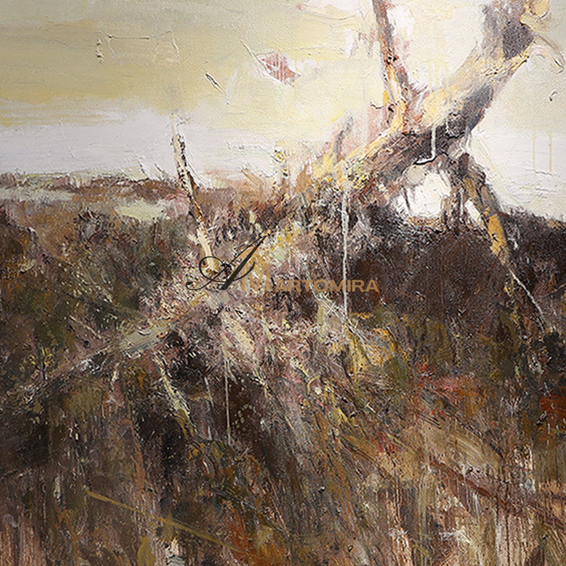 Wabi Sabi Art | Brown Wall Art | Abstract Modern Art Canvas | Textured Wall Art For Living Room #DF051