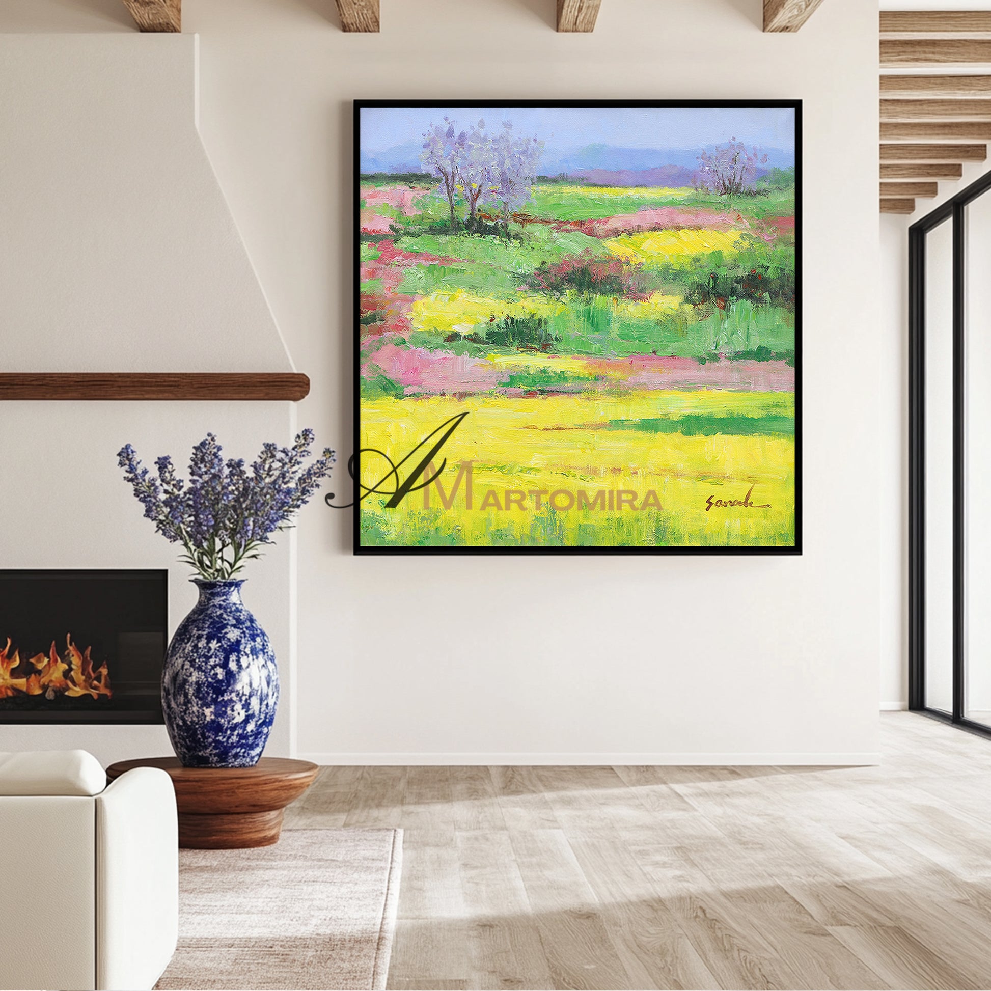 Landscape Wall Art | Acrylic Landscape Painting | Landscape Wall Art For Living Room #DF021