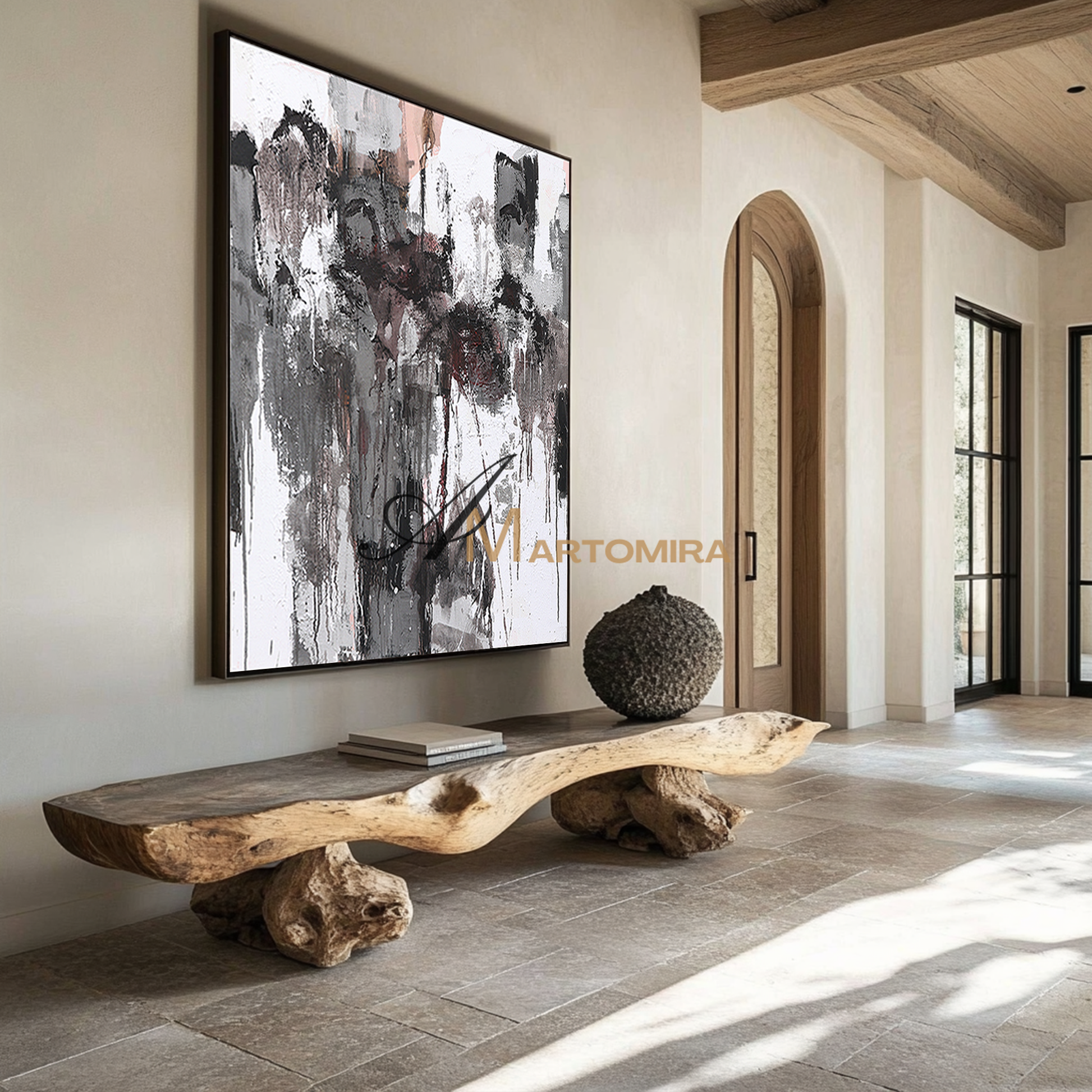 Black And White Canvas Art | Modern Abstract Art | Large Art Canvas #DF029