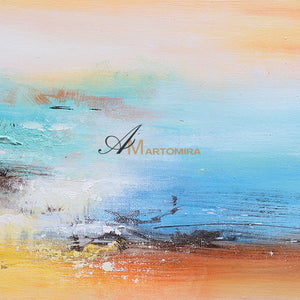 Lake Canvas Wall Art | Modern Abstract Wall Art | Abstract Landscape Wall Art #DF010