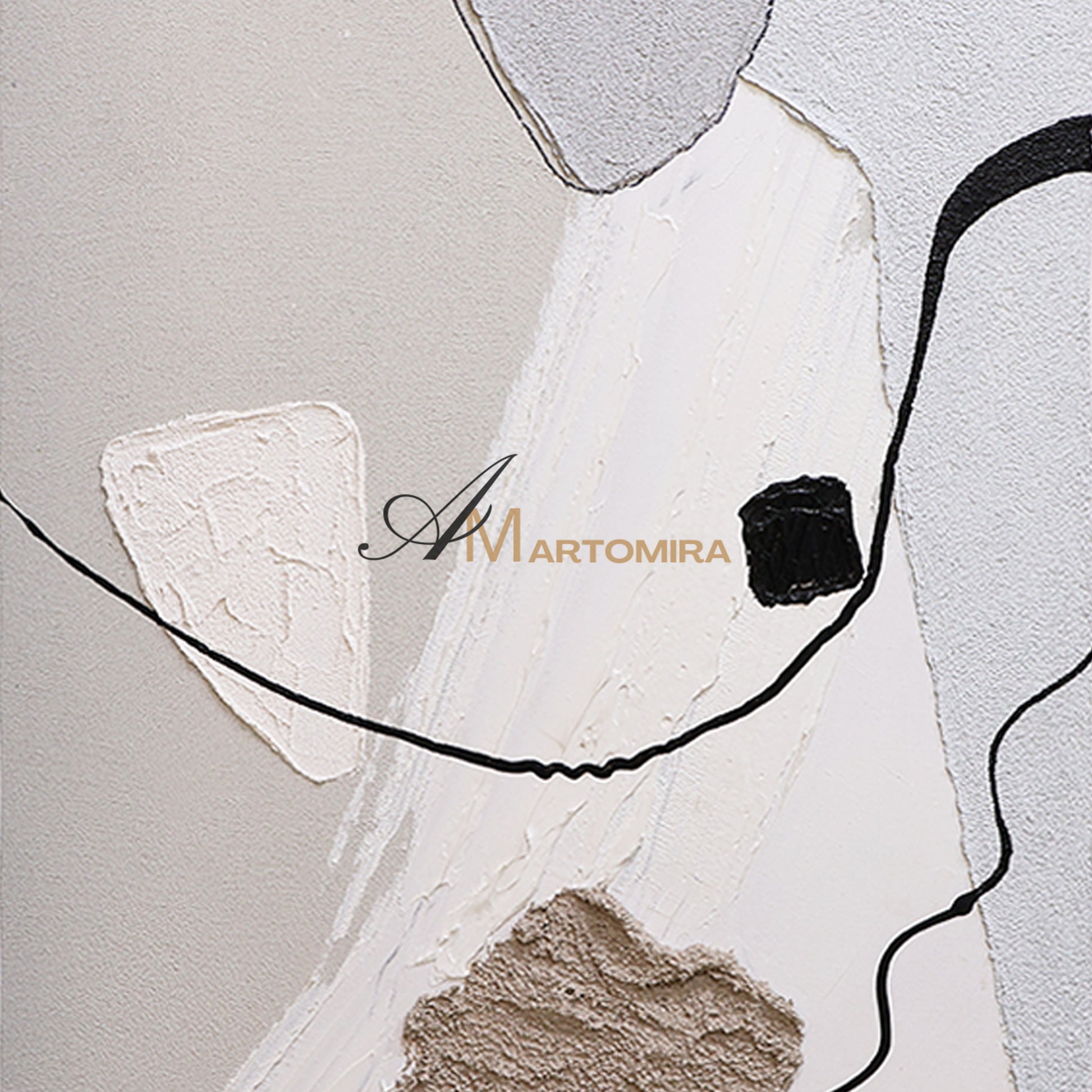 Abstract Minimalist Wall Art | Acrylic Wall Art | Neutral Wall Art | Minimalist Wall Art For Living Room #DF041