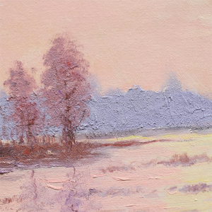Landscape Wall Art | Pink Wall Art | Sunset Canvas Painting | Landscape Canvas Oil Painting #DF011