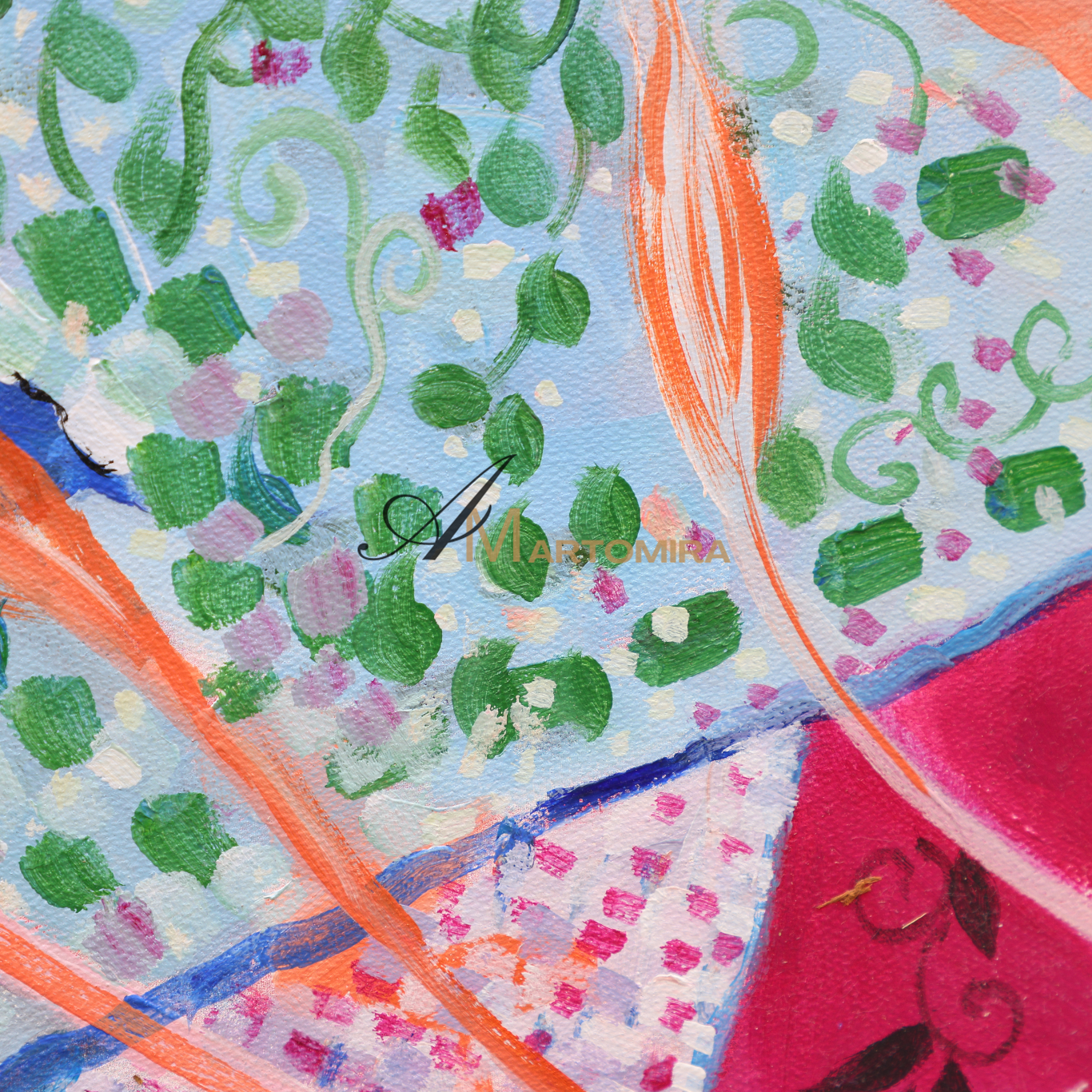 Colorful Flower Wall Art | Colorful Abstract Art | Abstract Painting Floral | Canvas Art Wall Decor #DF045